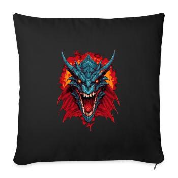 Dragon Mystical Wyworm Monster Monster Beast - Housse de coussin décorative 45 x 45 cm - noir - Devant