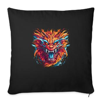 Dragon Mystical Wyworm Monster Monster Beast - Housse de coussin décorative 45 x 45 cm - noir - Devant
