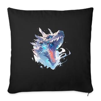 Dragon mystique Lindwurm Monster Monster Monster - Housse de coussin décorative 45 x 45 cm - noir - Devant