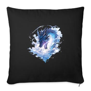Dragon mystique Lindwurm Monster Monster Monster - Housse de coussin décorative 45 x 45 cm - noir - Devant