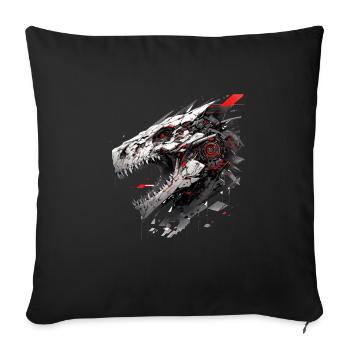 Mecha Animal Tiger Wolf Fox Dino Bear Cyborg - Sofa pillowcase 17,3'' x 17,3'' (45 x 45 cm) - black - Front