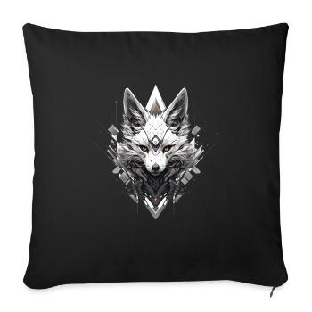Mecha Animal Tiger Wolf Fox Dino Bear Cyborg - Sofa pillowcase 17,3'' x 17,3'' (45 x 45 cm) - black - Front