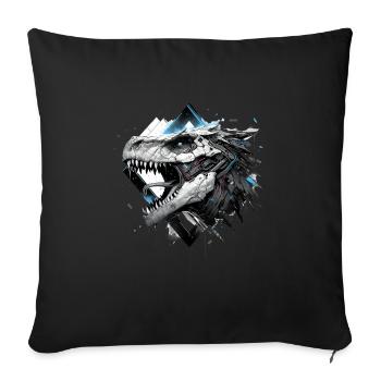 Mecha Animal : tigre, loup, renard, dinosaure, - Housse de coussin décorative 45 x 45 cm - noir - Devant