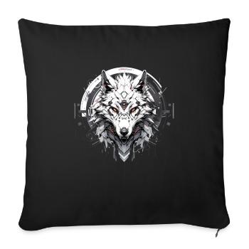Mecha Animal : tigre, loup, renard, dinosaure, - Housse de coussin décorative 45 x 45 cm - noir - Devant