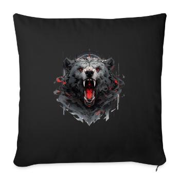 Mecha Animal Tiger Wolf Fox Dino Bear Cyborg - Sofa pillowcase 17,3'' x 17,3'' (45 x 45 cm) - black - Front