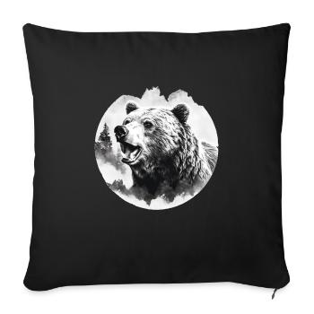 Bär Natur Umwelt Umweltschutz Tier Nacht Klima - Sofakissenbezug 45 x 45 cm - Schwarz - Vorne
