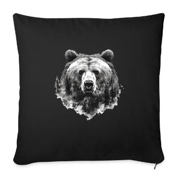 Bear Nature Environment Environmental Protection - Sofa pillowcase 17,3'' x 17,3'' (45 x 45 cm) - black - Front