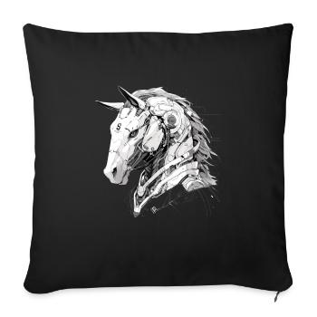 Mecha Animal Tiger Wolf Fox Dino Bear Cyborg - Sofa pillowcase 17,3'' x 17,3'' (45 x 45 cm) - black - Front