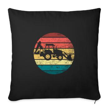 Tracteur - Housse de coussin décorative 45 x 45 cm - noir - Devant