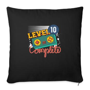 Niveau 10 Complete Anniversaire - Housse de coussin décorative 45 x 45 cm - noir - Devant
