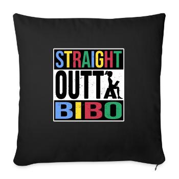 bibliotek lesen lesestunde buch fibel ebook bibo - Sofakissenbezug 45 x 45 cm - Schwarz - Vorne