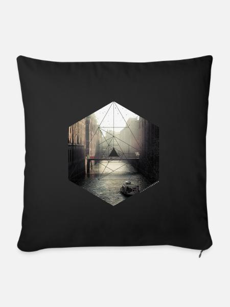 Feste Hamburg Romantik - Sofakissenbezug 45 x 45 cm - Schwarz