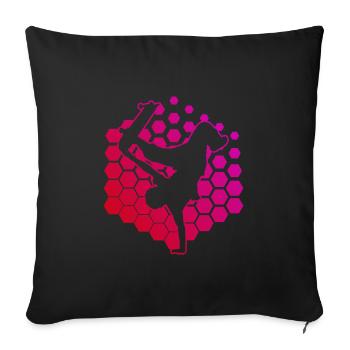Skater Skateboarder Skateboarder Hommes Skateboard Patinage - Housse de coussin décorative 45 x 45 cm - noir - Devant