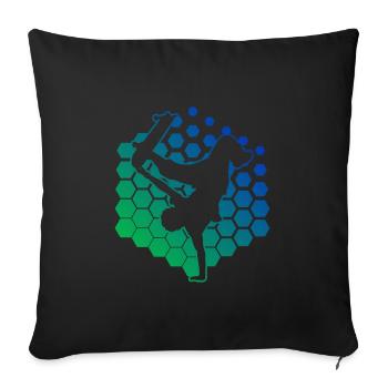 Skateboarder Homme Skateboarder Skateboard Skater - Housse de coussin décorative 45 x 45 cm - noir - Devant