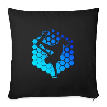 Skateboard Hommes Skateboarder Skateboarder Skater - Housse de coussin décorative 45 x 45 cm - noir - Devant