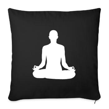 Yoga in purity and strength - Sofa pillowcase 17,3'' x 17,3'' (45 x 45 cm) - black - Front