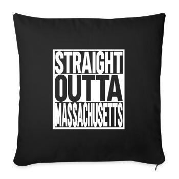Massachusetts - Sofa pillowcase 17,3'' x 17,3'' (45 x 45 cm) - black - Front