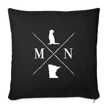 Minnesota - Housse de coussin décorative 45 x 45 cm - noir - Devant
