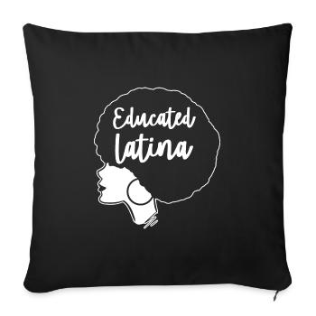 Afro Latina - Housse de coussin décorative 45 x 45 cm - noir - Devant