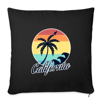 Californie - Housse de coussin décorative 45 x 45 cm - noir - Devant