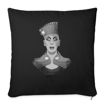 LGBT Drag Queen - Sofa pillowcase 17,3'' x 17,3'' (45 x 45 cm) - black - Front