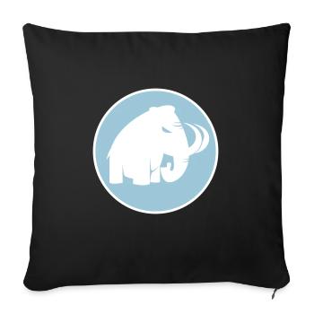 angry mammoth böses Mammut - Sofakissenbezug 45 x 45 cm - Schwarz - Vorne