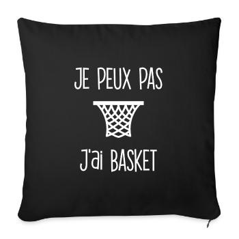 Tee Basket Fun 🏀 - Sofa pillowcase 17,3'' x 17,3'' (45 x 45 cm) - black - Front