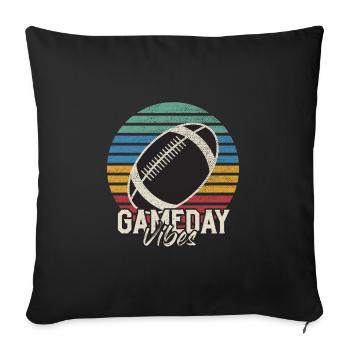 Ambiances Gameday - Housse de coussin décorative 45 x 45 cm - noir - Devant