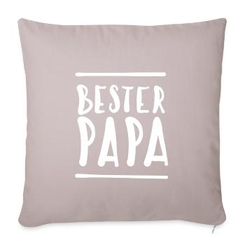 Bester Papa - Sofakissenbezug 45 x 45 cm - helles Taupe - Vorne