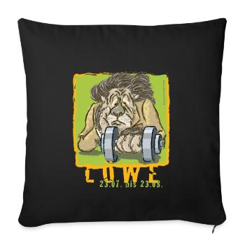 Sternzeichen - Löwe - Sofakissenbezug 45 x 45 cm - Schwarz - Vorne