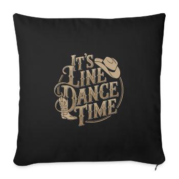 Danse en ligne Danse en ligne Danse en ligne Danse - Housse de coussin décorative 45 x 45 cm - noir - Devant