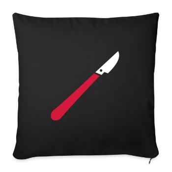 Scalpel for surgeon doctor medic medical student - Sofa pillowcase 17,3'' x 17,3'' (45 x 45 cm) - black - Front