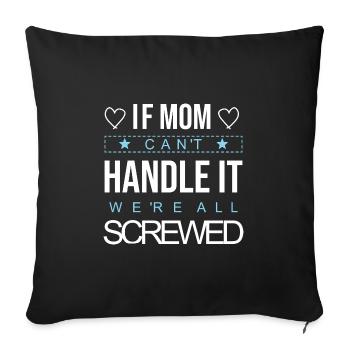 best mom best mom mother supermama - Sofa pillowcase 17,3'' x 17,3'' (45 x 45 cm) - black - Front