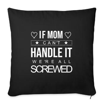 best mom best mom mother supermama - Sofa pillowcase 17,3'' x 17,3'' (45 x 45 cm) - black - Front