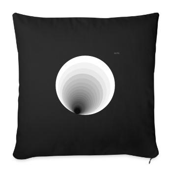 Circles #1 - playing with geometry - Sofa pillowcase 17,3'' x 17,3'' (45 x 45 cm) - black - Front