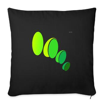 Ellipses #5 - playing with geometry - Sofa pillowcase 17,3'' x 17,3'' (45 x 45 cm) - black - Front