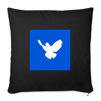 Dove of peace - Sofa pillowcase 17,3'' x 17,3'' (45 x 45 cm) - black - Front