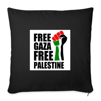 Free gaza Free palestine - Sofa pillowcase 17,3'' x 17,3'' (45 x 45 cm) - black - Front