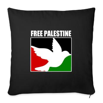 Free palestine - Sofa pillowcase 17,3'' x 17,3'' (45 x 45 cm) - black - Front
