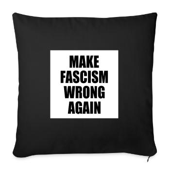 make fascism wrong again - Housse de coussin décorative 45 x 45 cm - noir - Devant