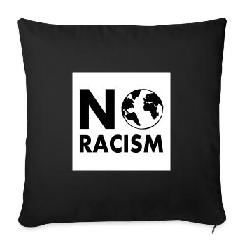 No racism - Housse de coussin décorative 45 x 45 cm - noir - Devant