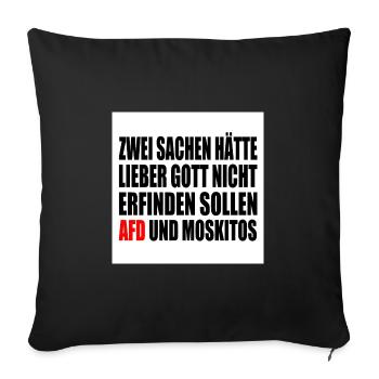 Fck afd - Sofakissenbezug 45 x 45 cm - Schwarz - Vorne