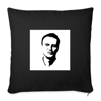 alexej nawalny - Housse de coussin décorative 45 x 45 cm - noir - Devant