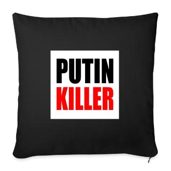 Putin killer - Housse de coussin décorative 45 x 45 cm - noir - Devant