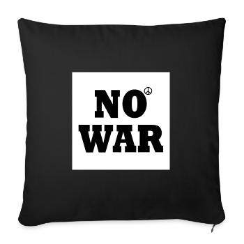 No war - Sofa pillowcase 17,3'' x 17,3'' (45 x 45 cm) - black - Front