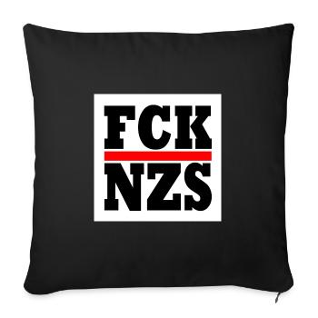 Fck nzs - Sofakissenbezug 45 x 45 cm - Schwarz - Vorne