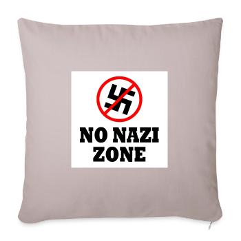 Gegen rechts - Sofakissenbezug 45 x 45 cm - helles Taupe - Vorne