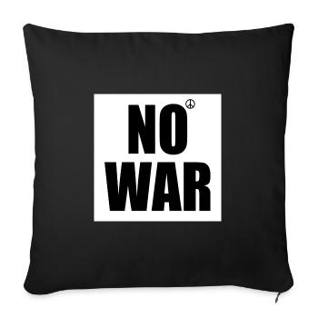 No war - Sofa pillowcase 17,3'' x 17,3'' (45 x 45 cm) - black - Front