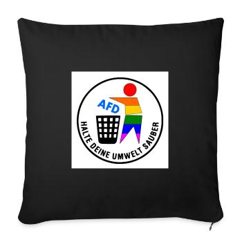 Gardez votre environnement propre - FCK AfD - Housse de coussin décorative 45 x 45 cm - noir - Devant