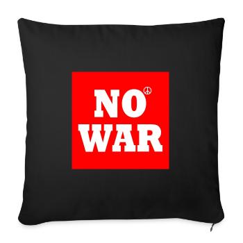 No war - Sofa pillowcase 17,3'' x 17,3'' (45 x 45 cm) - black - Front
